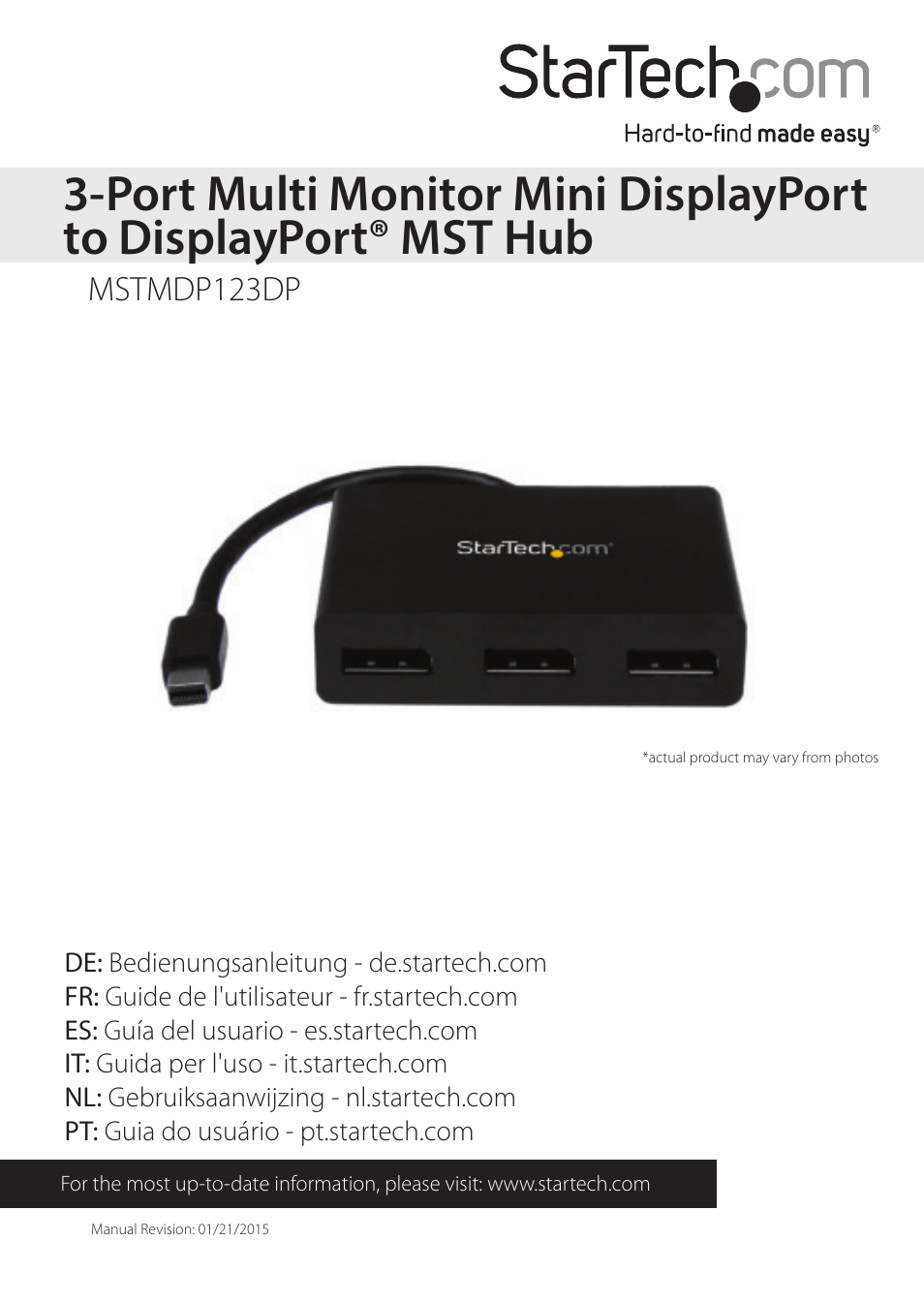 StarTech.com MSTMDP123DP User Manual | 10 pages