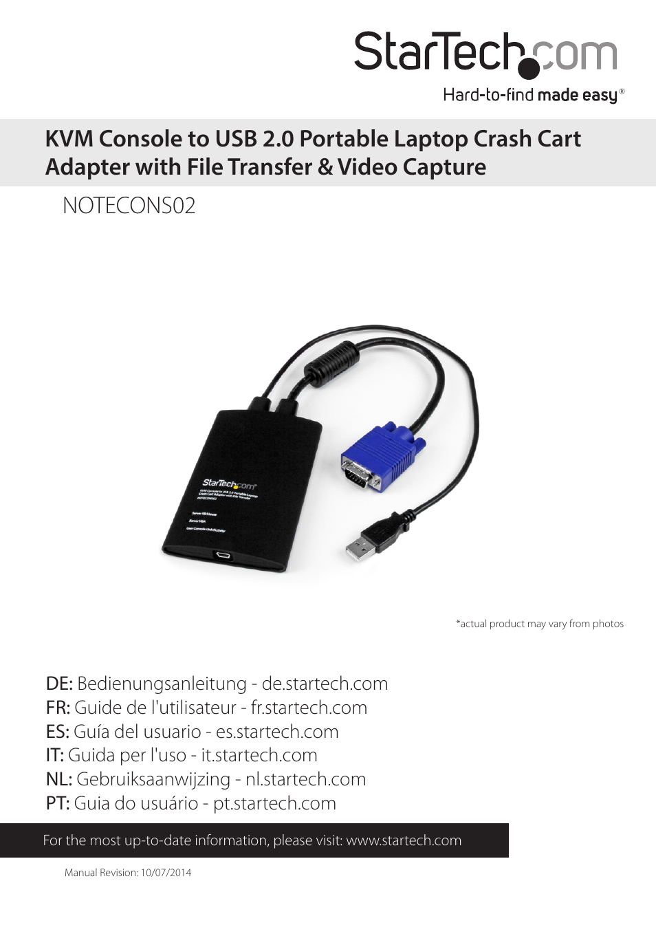 StarTech.com NOTECONS02 Manual User Manual | 25 pages