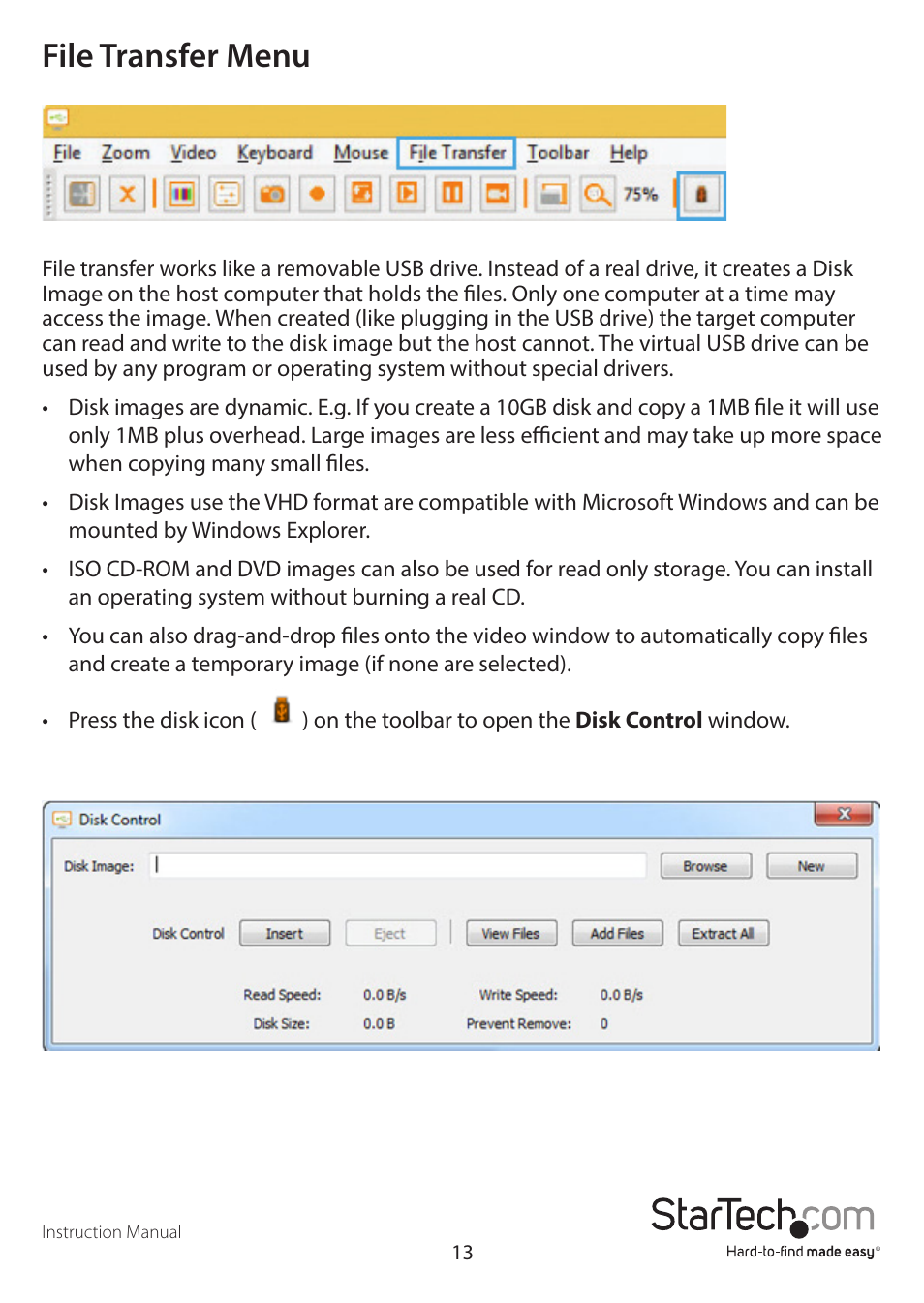 File transfer menu | StarTech.com NOTECONS02 Manual User Manual | Page 16 / 25