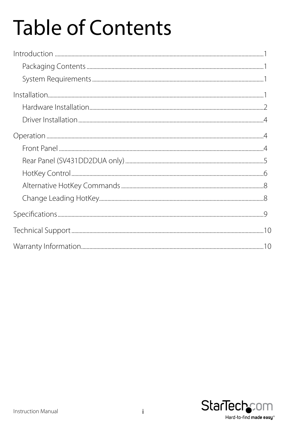 StarTech.com SV431DD2DUA User Manual | Page 3 / 14