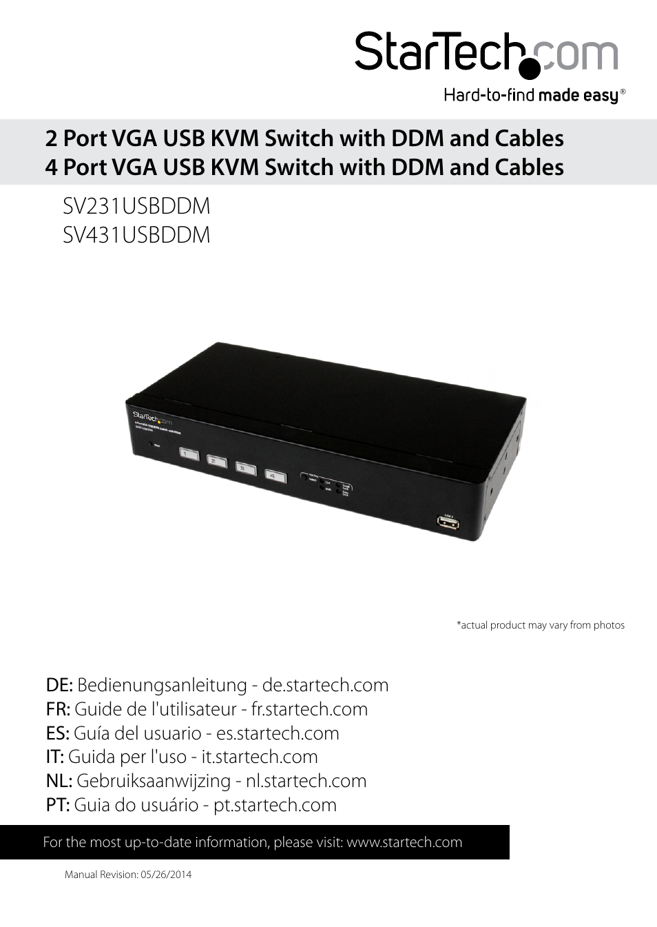 StarTech.com SV431USBDDM User Manual | 12 pages