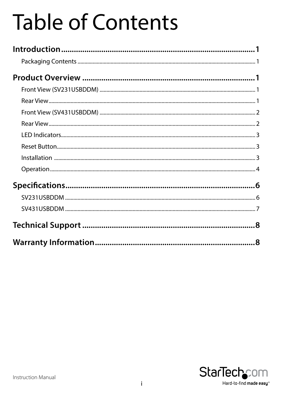 StarTech.com SV431USBDDM User Manual | Page 3 / 12