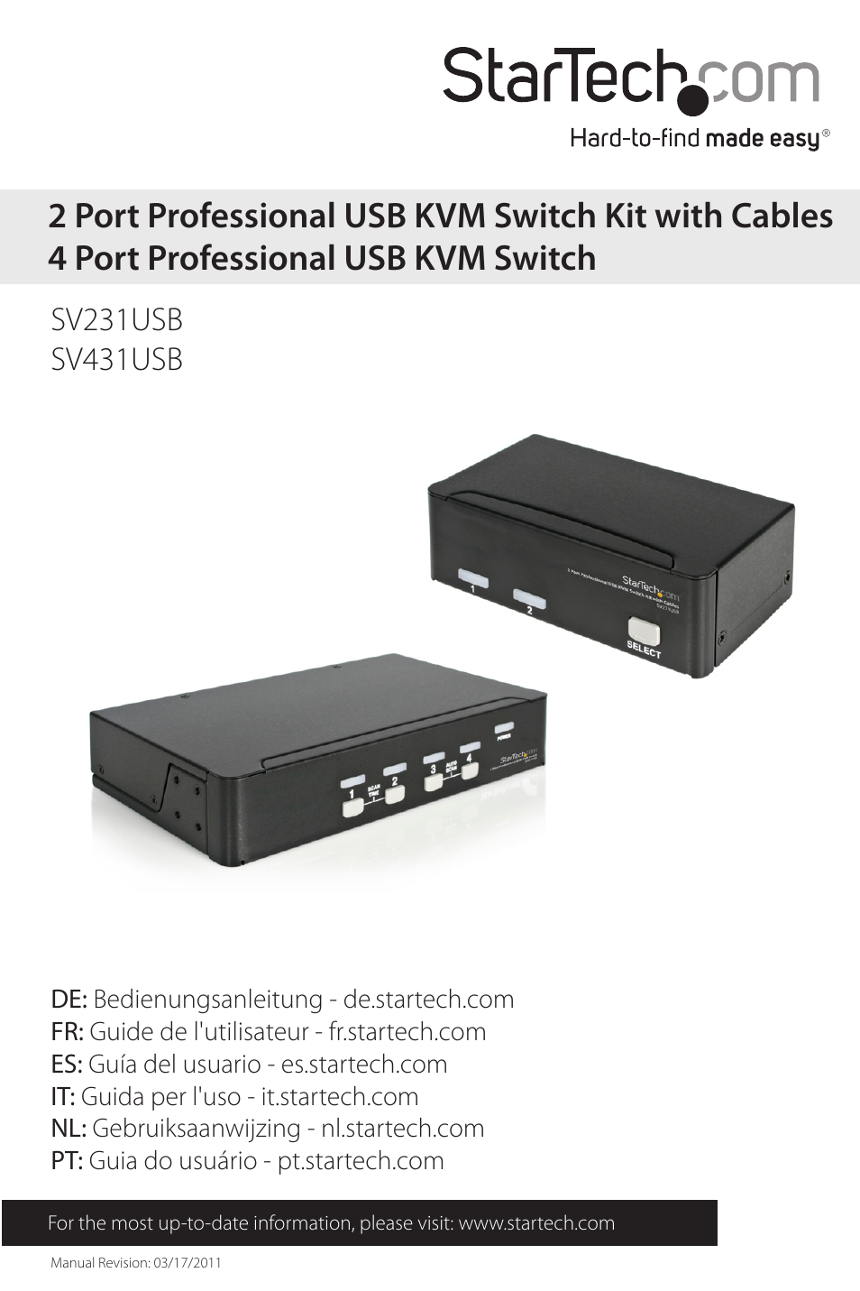 StarTech.com SV431USB User Manual | 13 pages