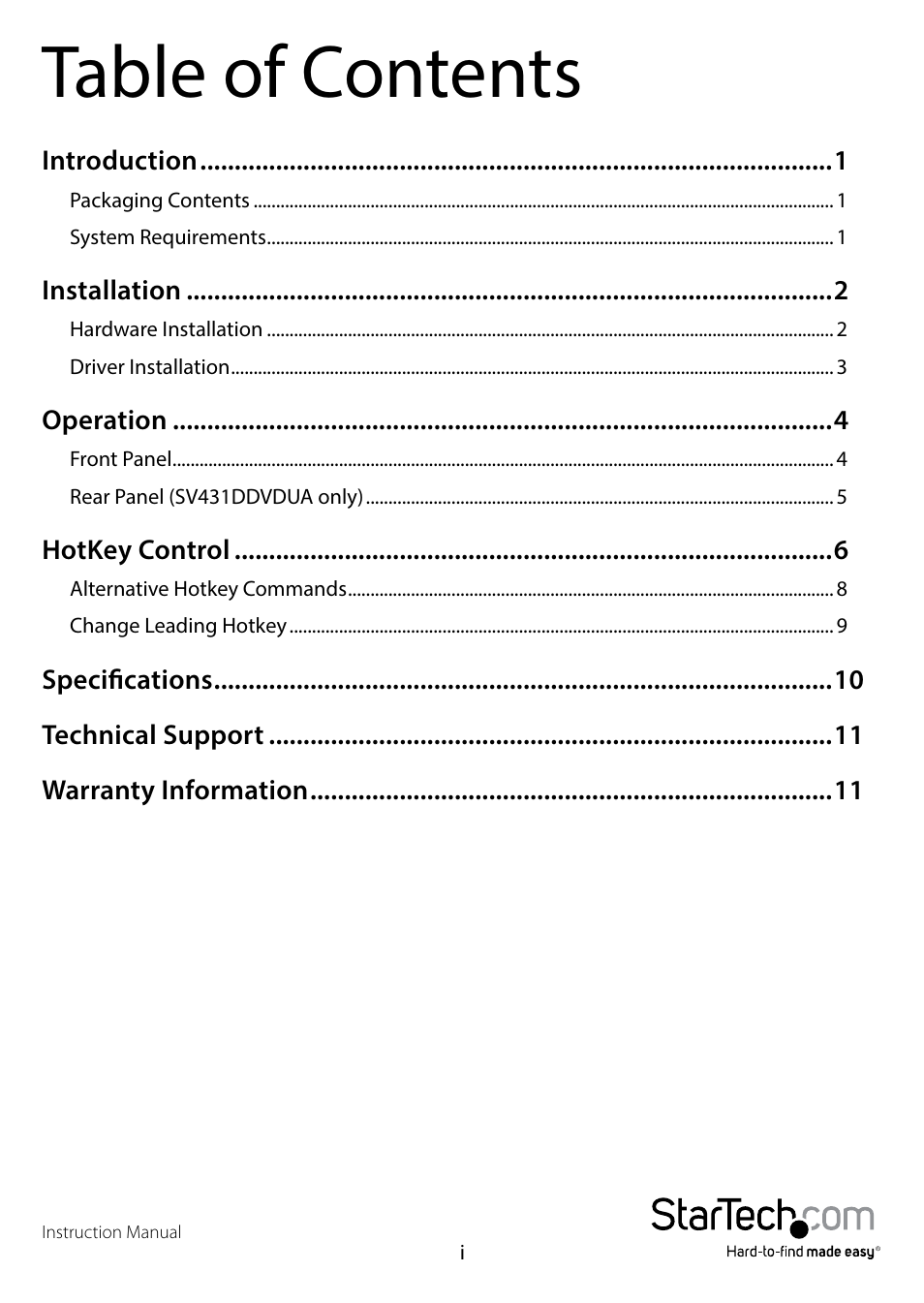 StarTech.com SV431DDVDUA User Manual | Page 3 / 16