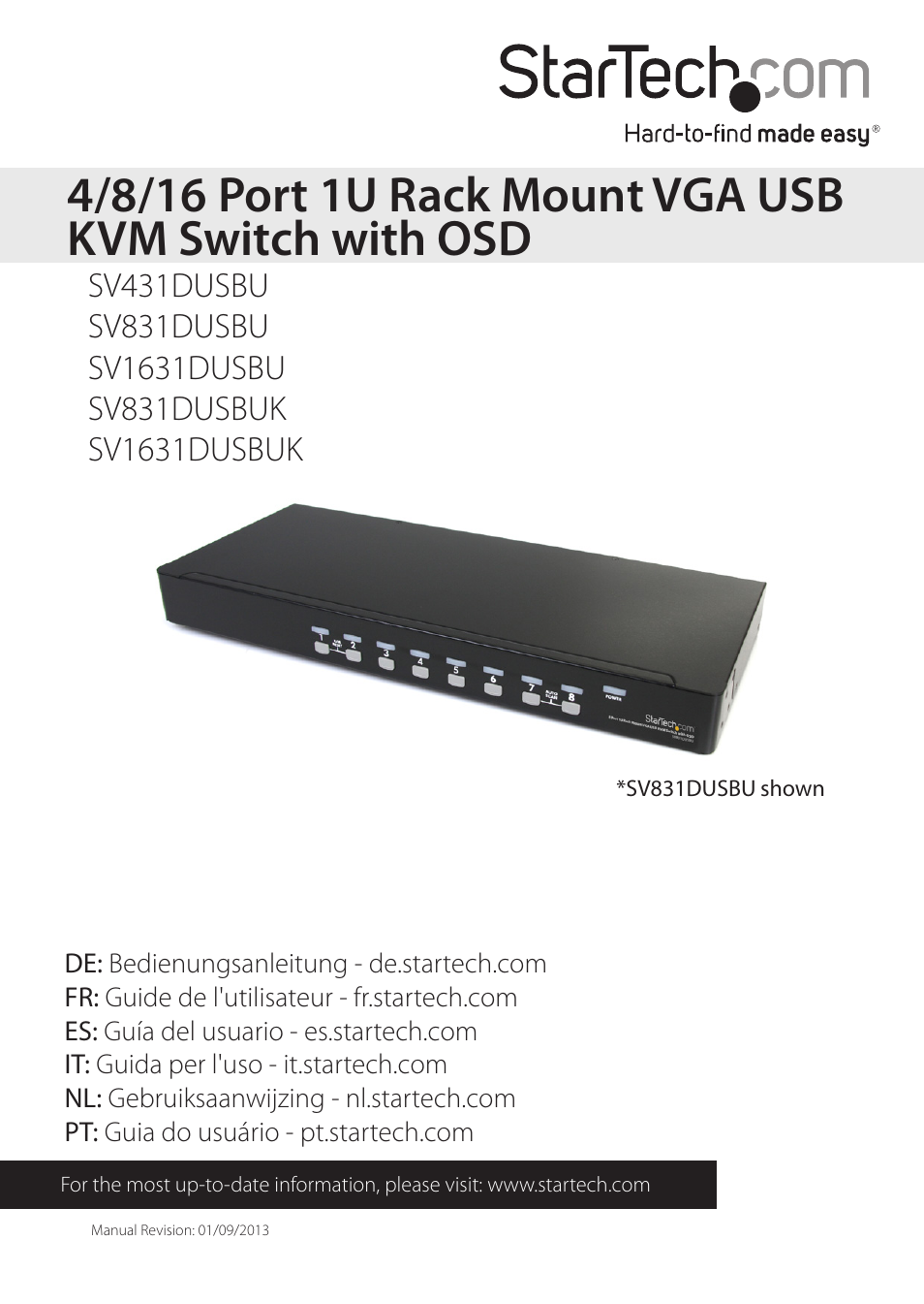 StarTech.com SV1631DUSBUK User Manual | 17 pages