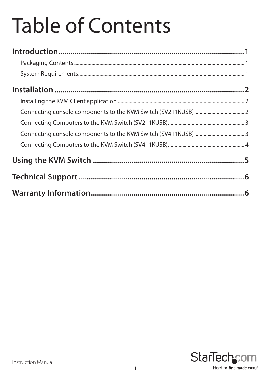 StarTech.com SVx11KUSB User Manual | Page 3 / 10