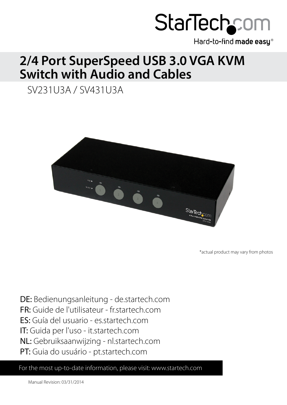 StarTech.com SV431U3A User Manual | 13 pages