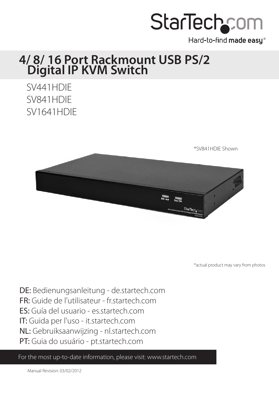 StarTech.com SV1641HDIE User Manual | 58 pages