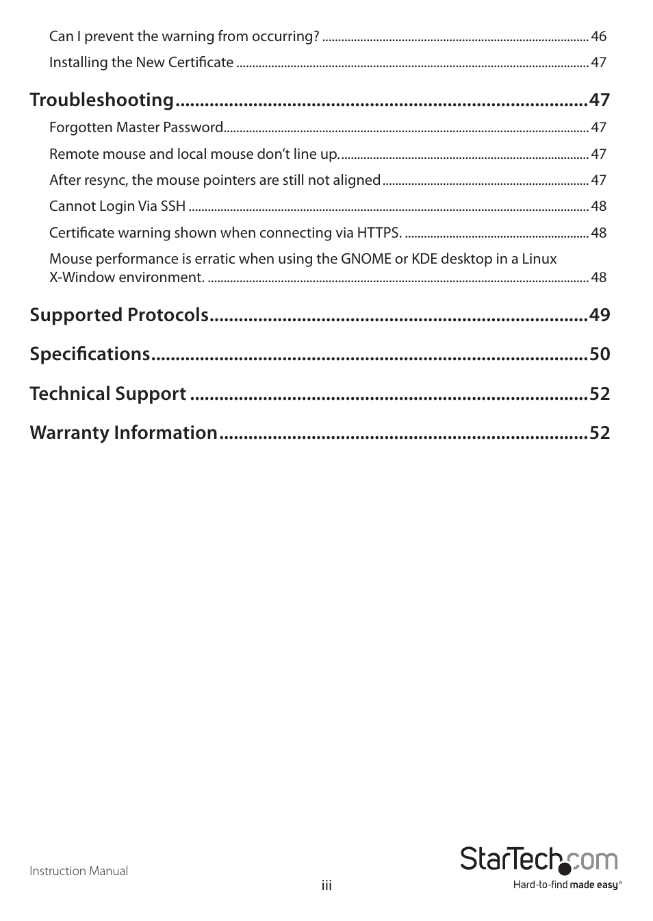 StarTech.com SV1641HDIE User Manual | Page 5 / 58
