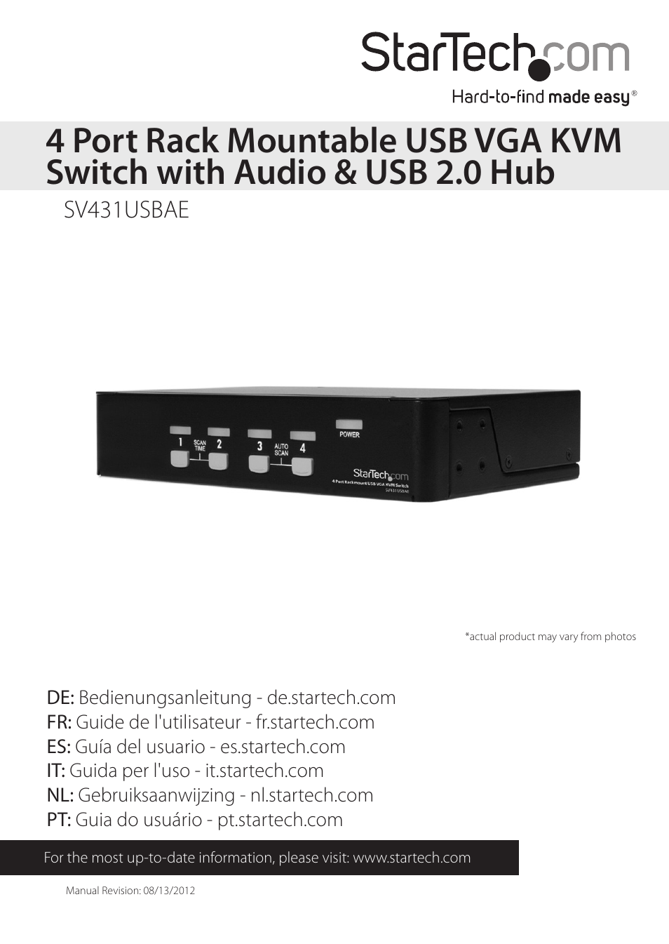 StarTech.com SV431USBAE User Manual | 11 pages