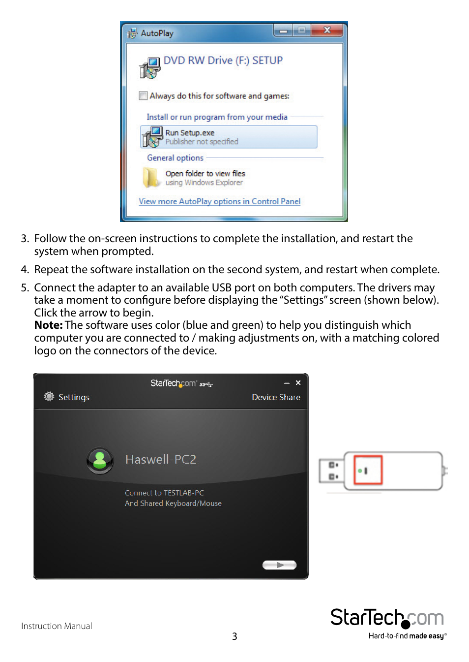 StarTech.com SVUSB3DSA User Manual | Page 5 / 16