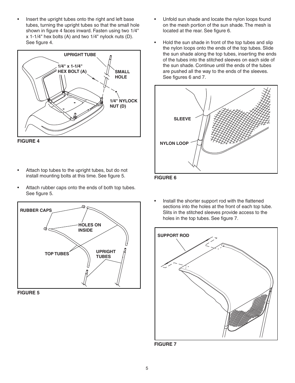 Craftsman Sun Shade 486.24226 User Manual | Page 5 / 12