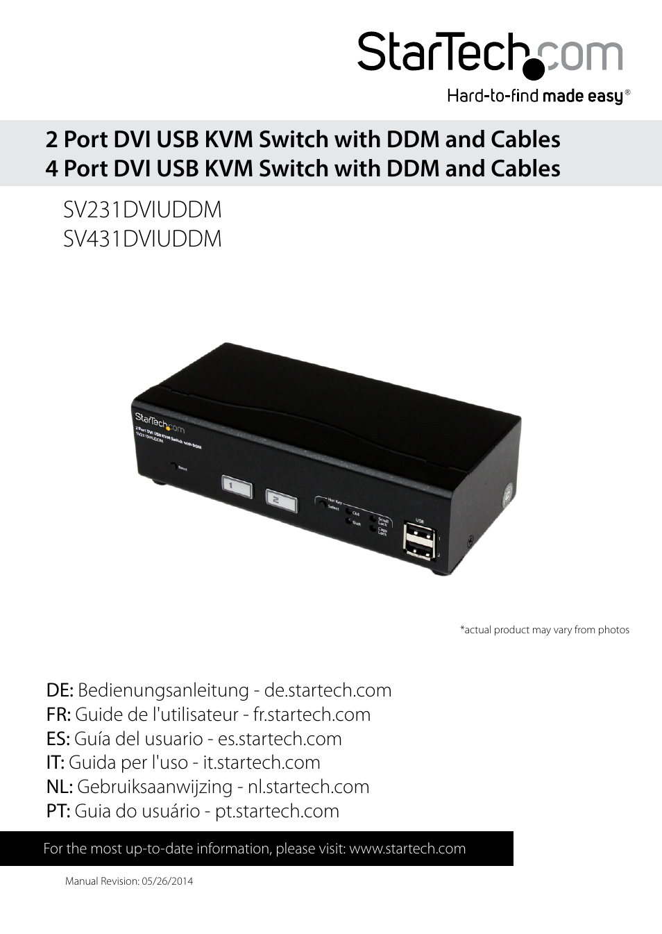 StarTech.com SV431DVIUDDM User Manual | 12 pages