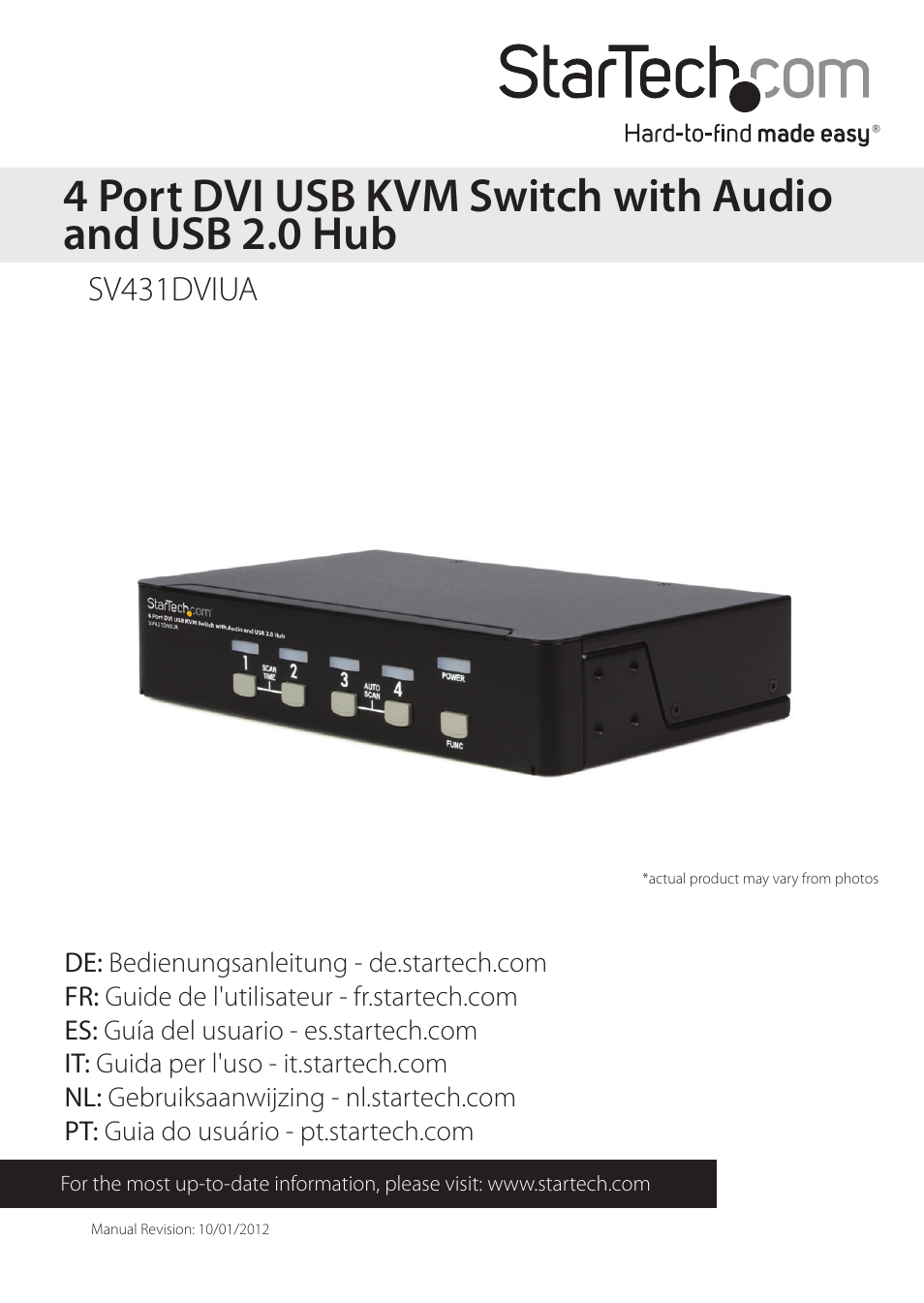 StarTech.com SV431DVIUA User Manual | 13 pages