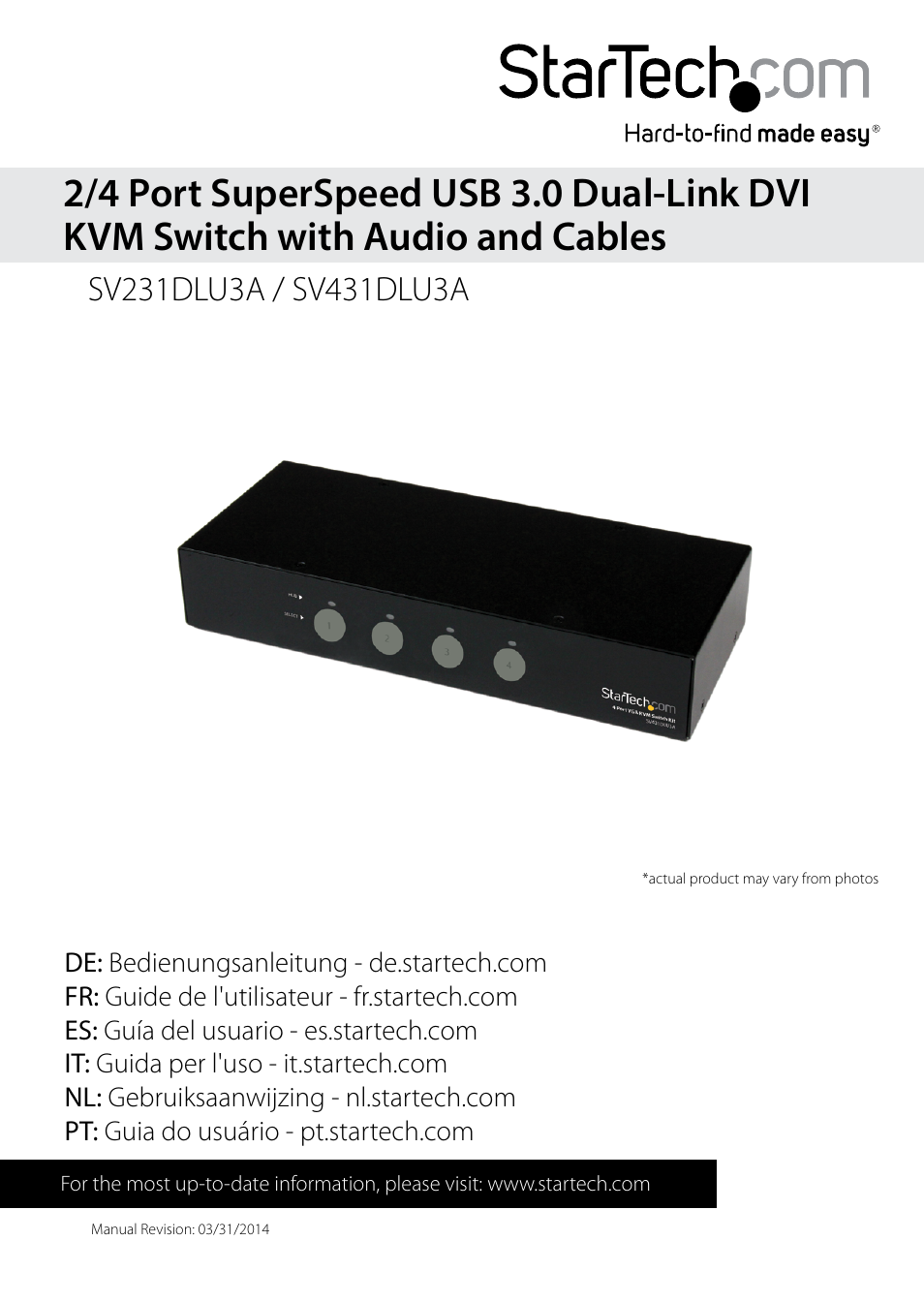 StarTech.com SV431DLU3A User Manual | 13 pages