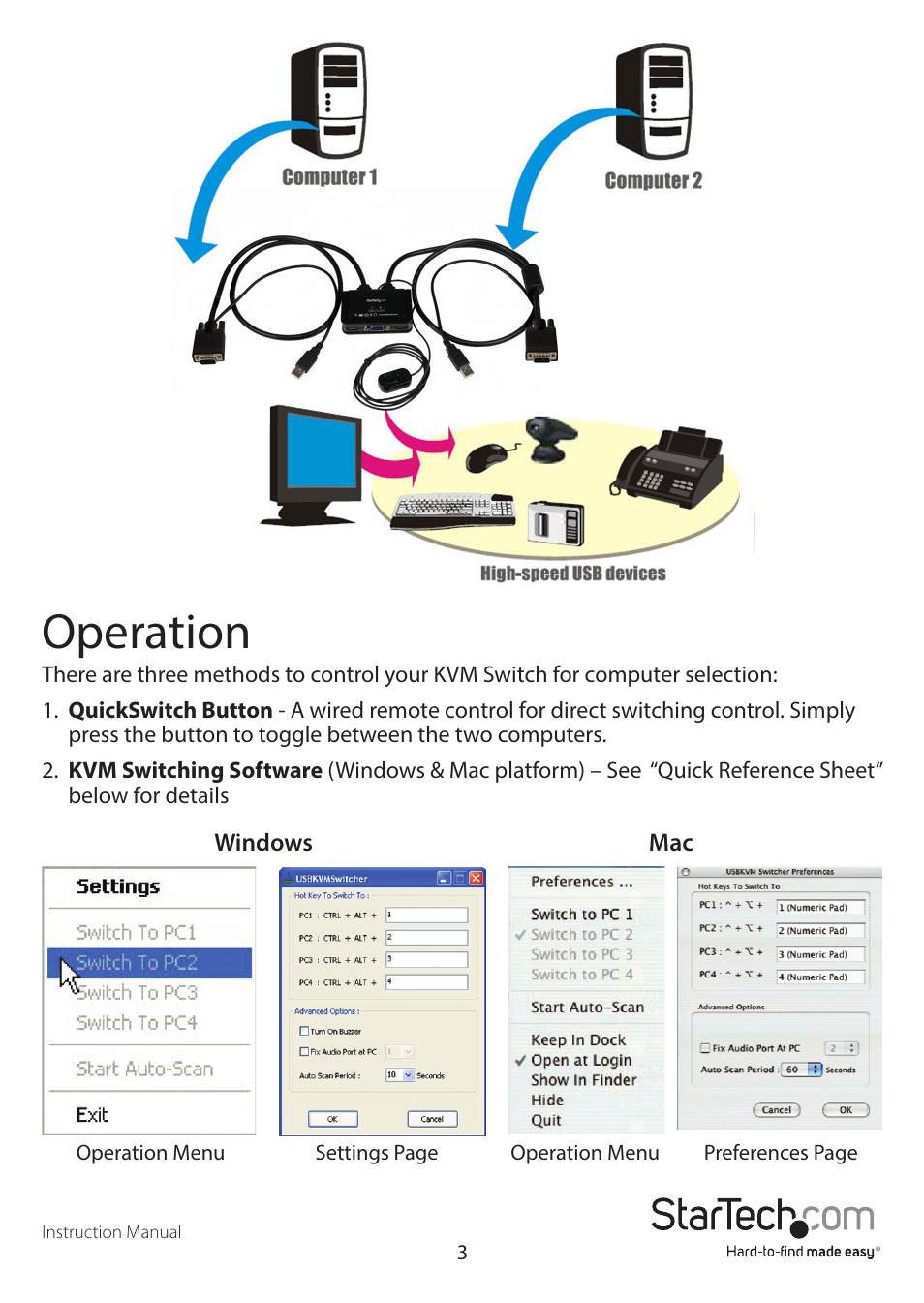 Operation | StarTech.com SV211USB User Manual | Page 6 / 11