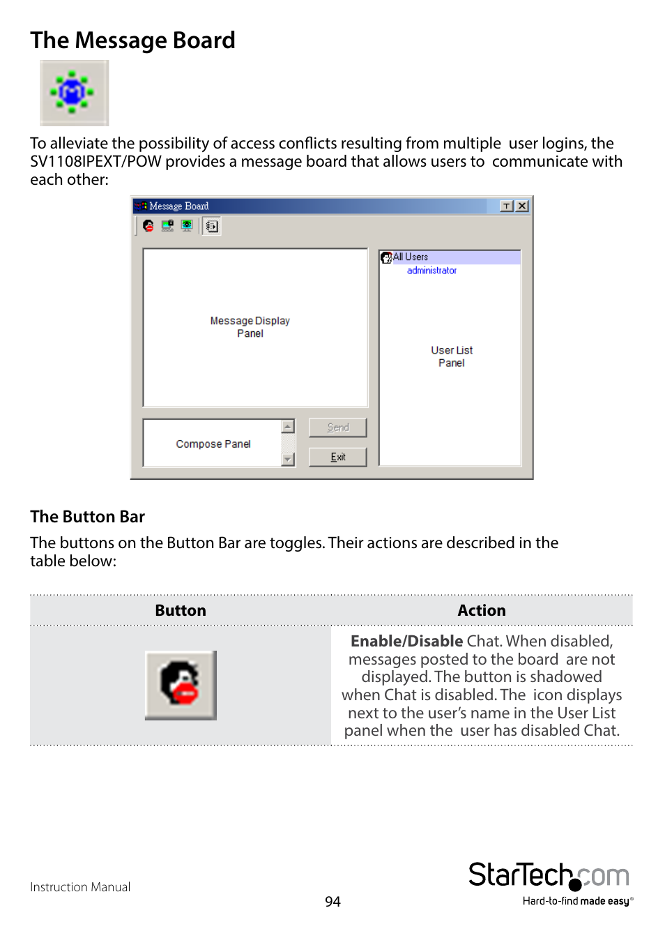 The message board | StarTech.com SV1108IPPWEU User Manual | Page 101 / 184