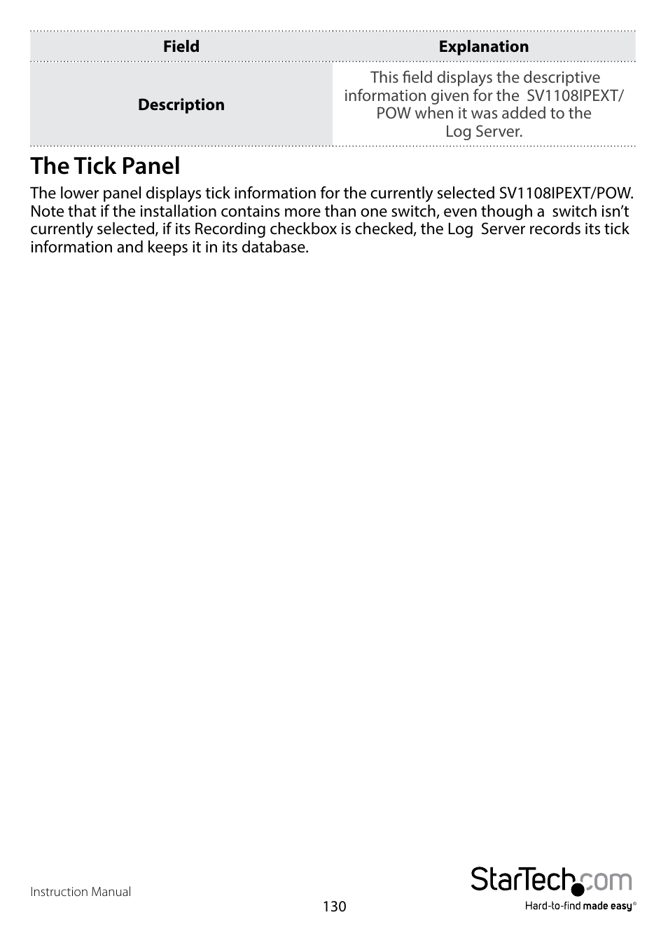 The tick panel | StarTech.com SV1108IPPWEU User Manual | Page 137 / 184