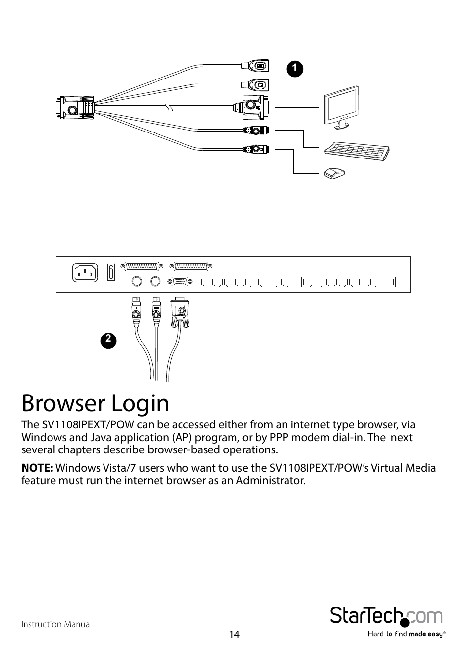 Browser login | StarTech.com SV1108IPPWEU User Manual | Page 21 / 184