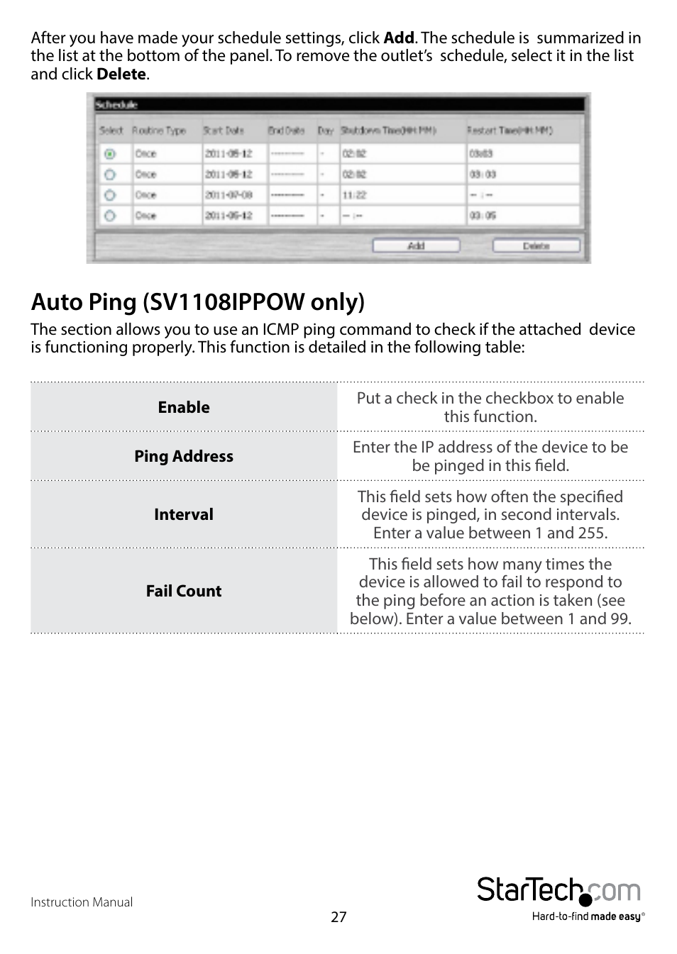Auto ping (sv1108ippow only) | StarTech.com SV1108IPPWEU User Manual | Page 34 / 184