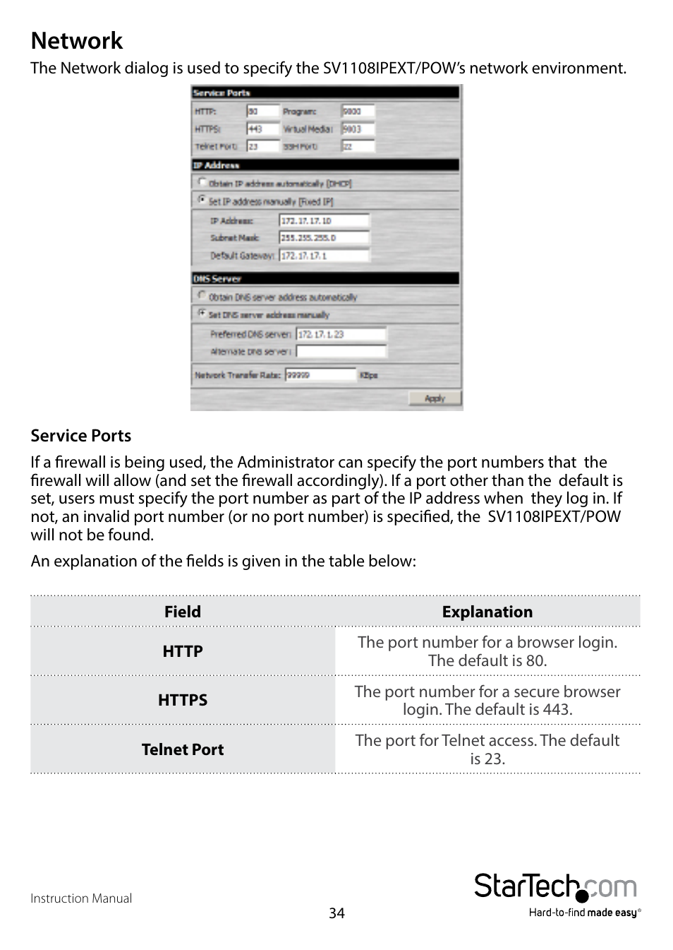 Network | StarTech.com SV1108IPPWEU User Manual | Page 41 / 184