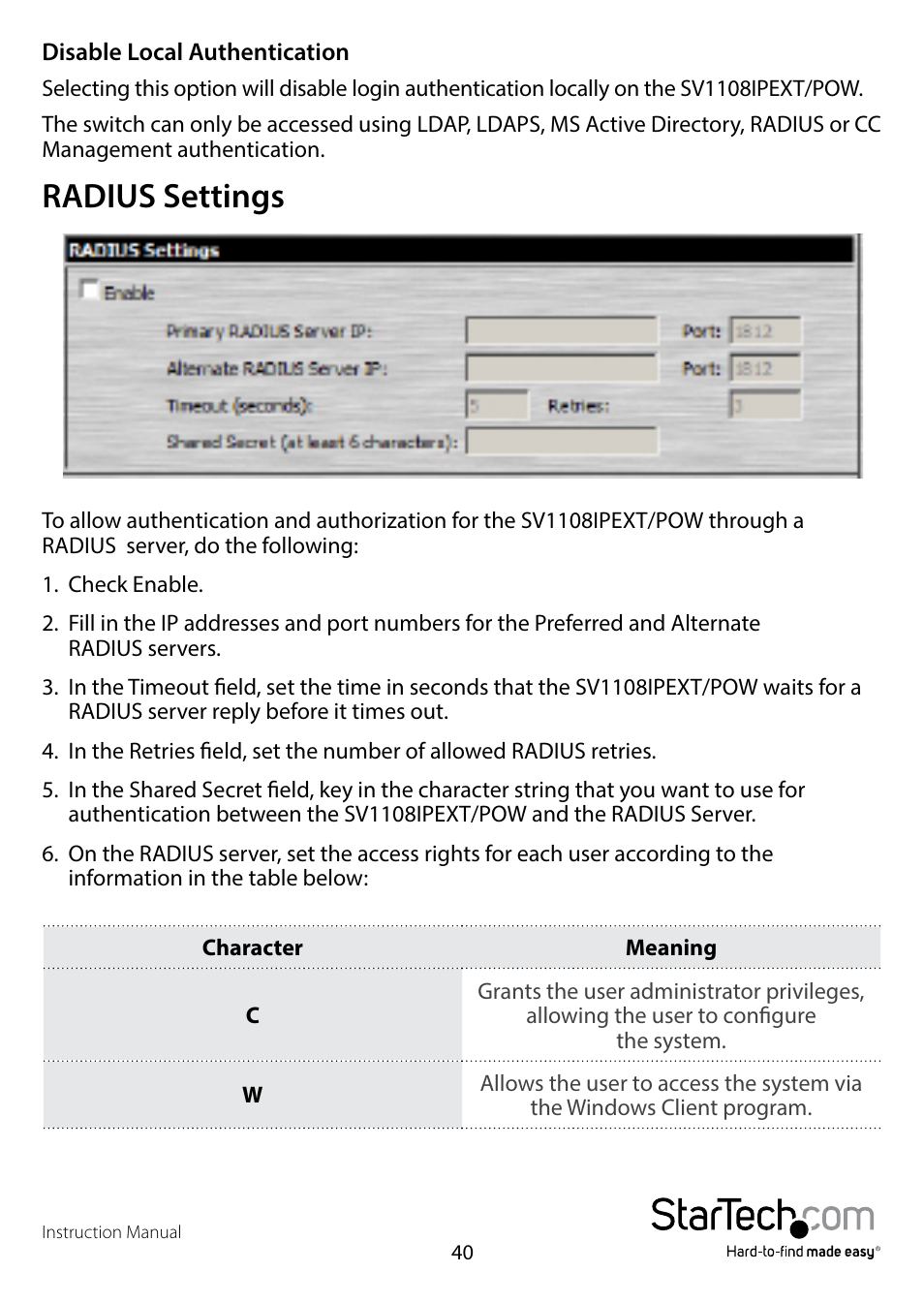 Radius settings | StarTech.com SV1108IPPWEU User Manual | Page 47 / 184