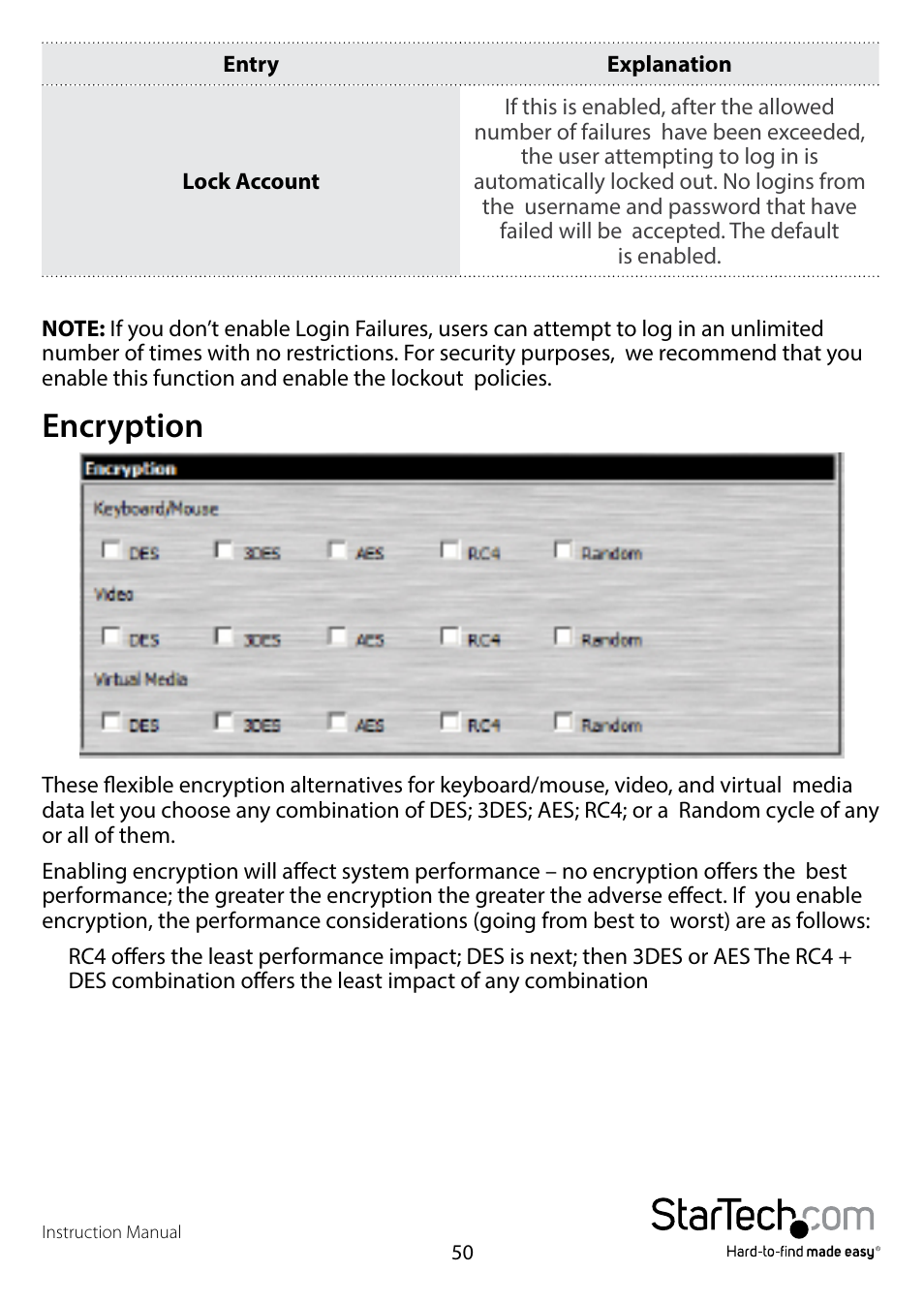 Encryption | StarTech.com SV1108IPPWEU User Manual | Page 57 / 184