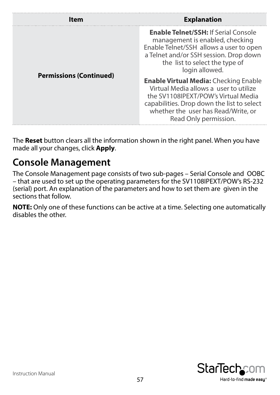 Console management | StarTech.com SV1108IPPWEU User Manual | Page 64 / 184