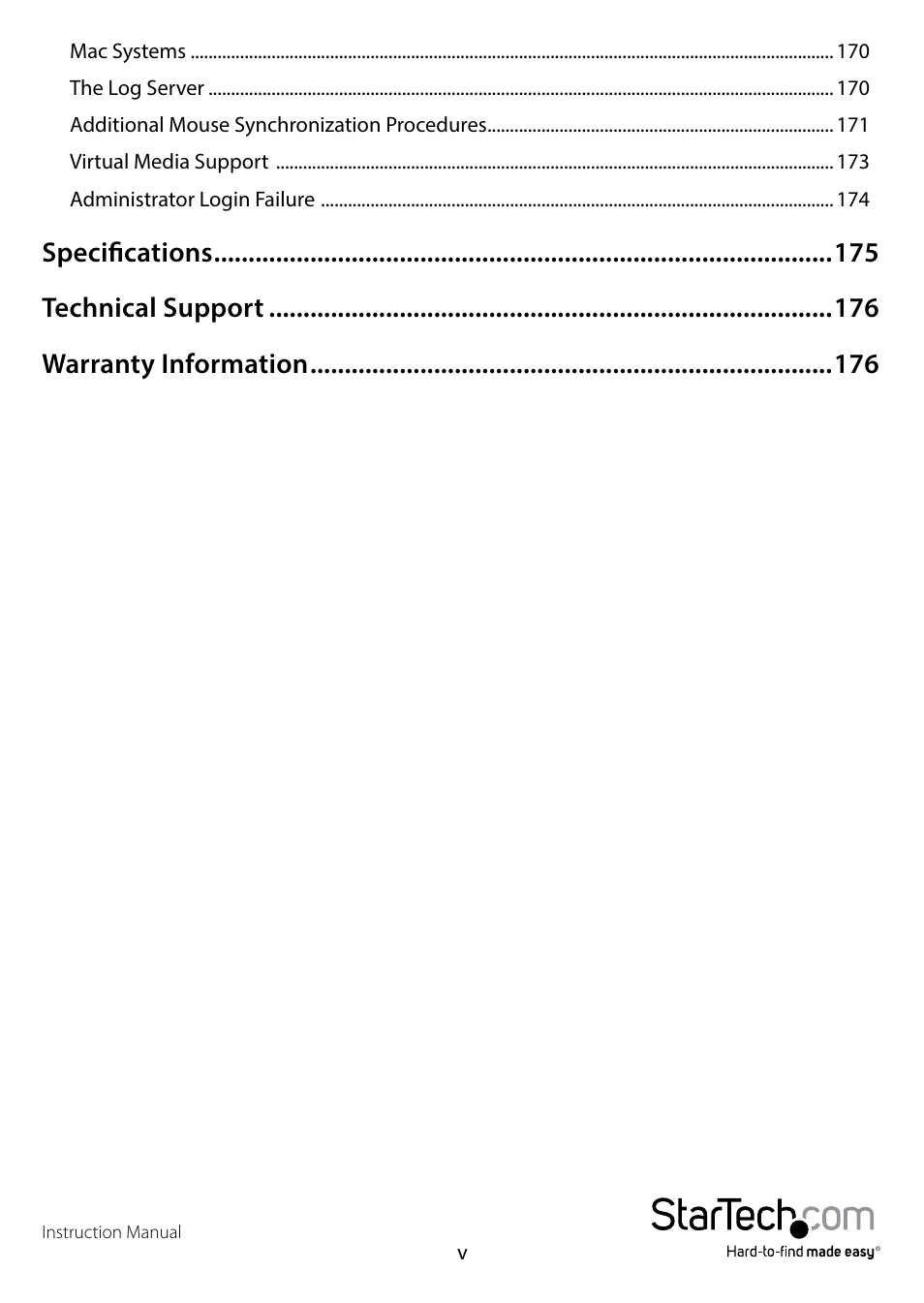 StarTech.com SV1108IPPWEU User Manual | Page 7 / 184