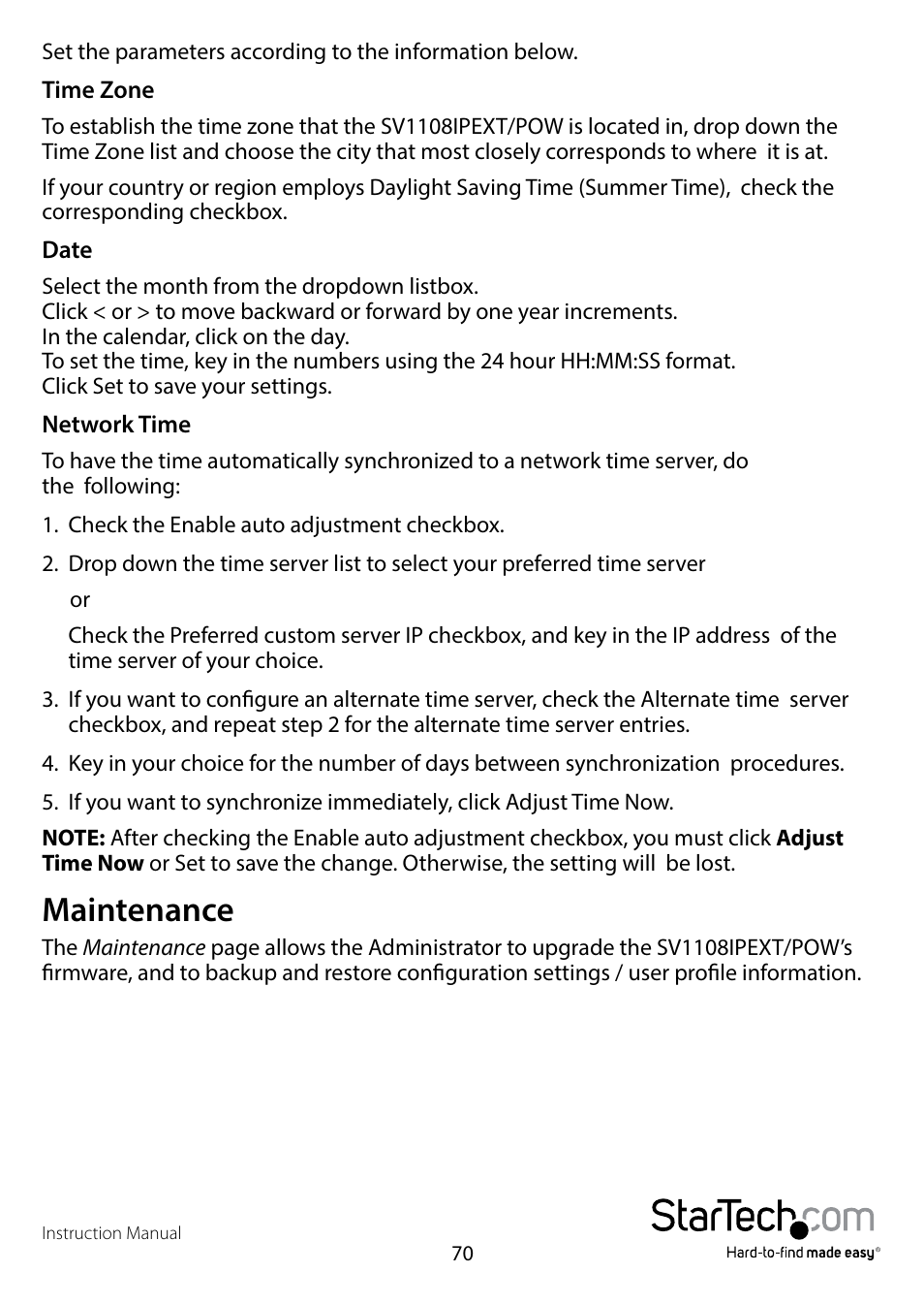 Maintenance | StarTech.com SV1108IPPWEU User Manual | Page 77 / 184