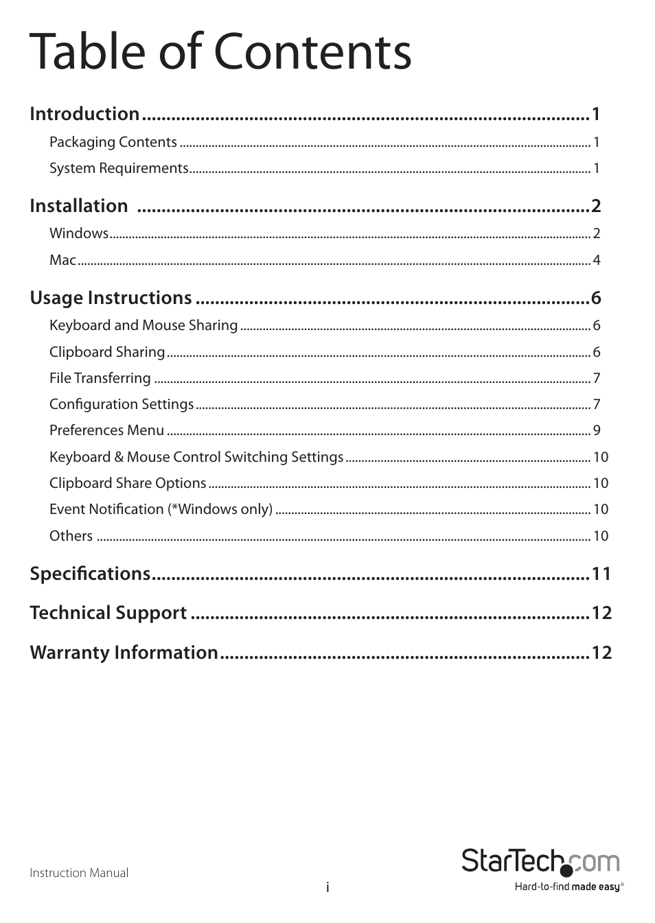 StarTech.com SVKMS2 User Manual | Page 3 / 16