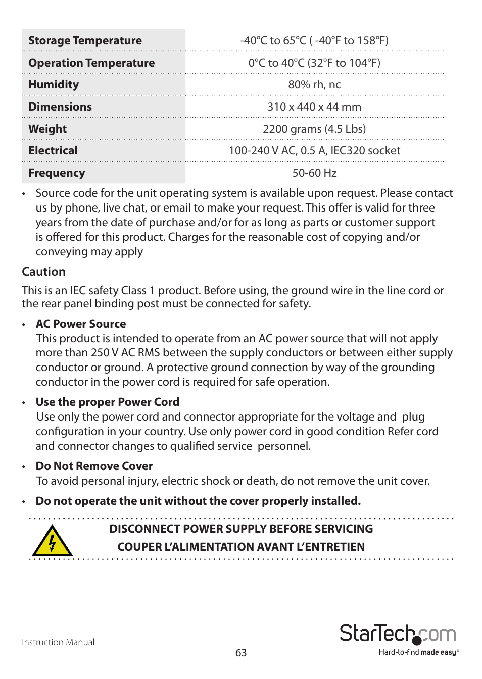 StarTech.com SV3253DXI User Manual | Page 68 / 70