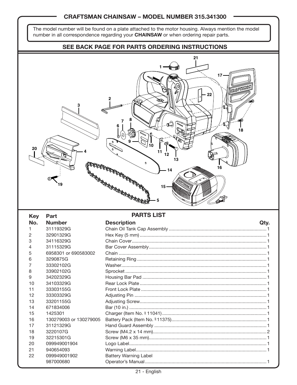 Craftsman 315.3413 User Manual | Page 27 / 30