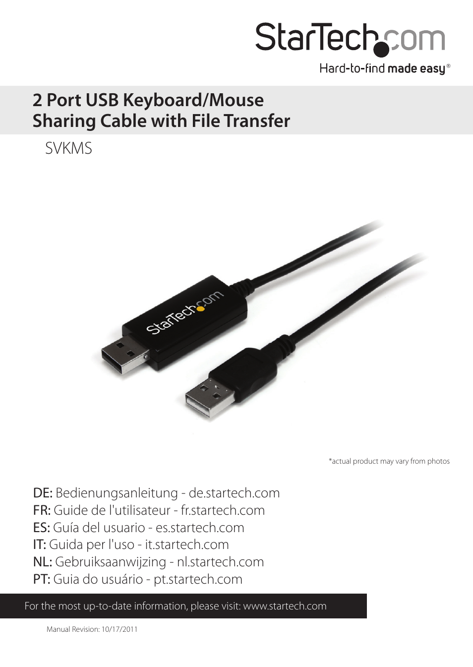 StarTech.com SVKMS User Manual | 11 pages