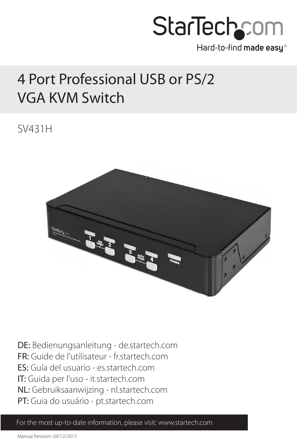 StarTech.com SV431H User Manual | 14 pages