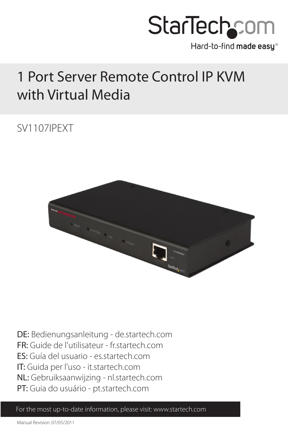 StarTech.com SV1107IPEXT User Manual | 51 pages