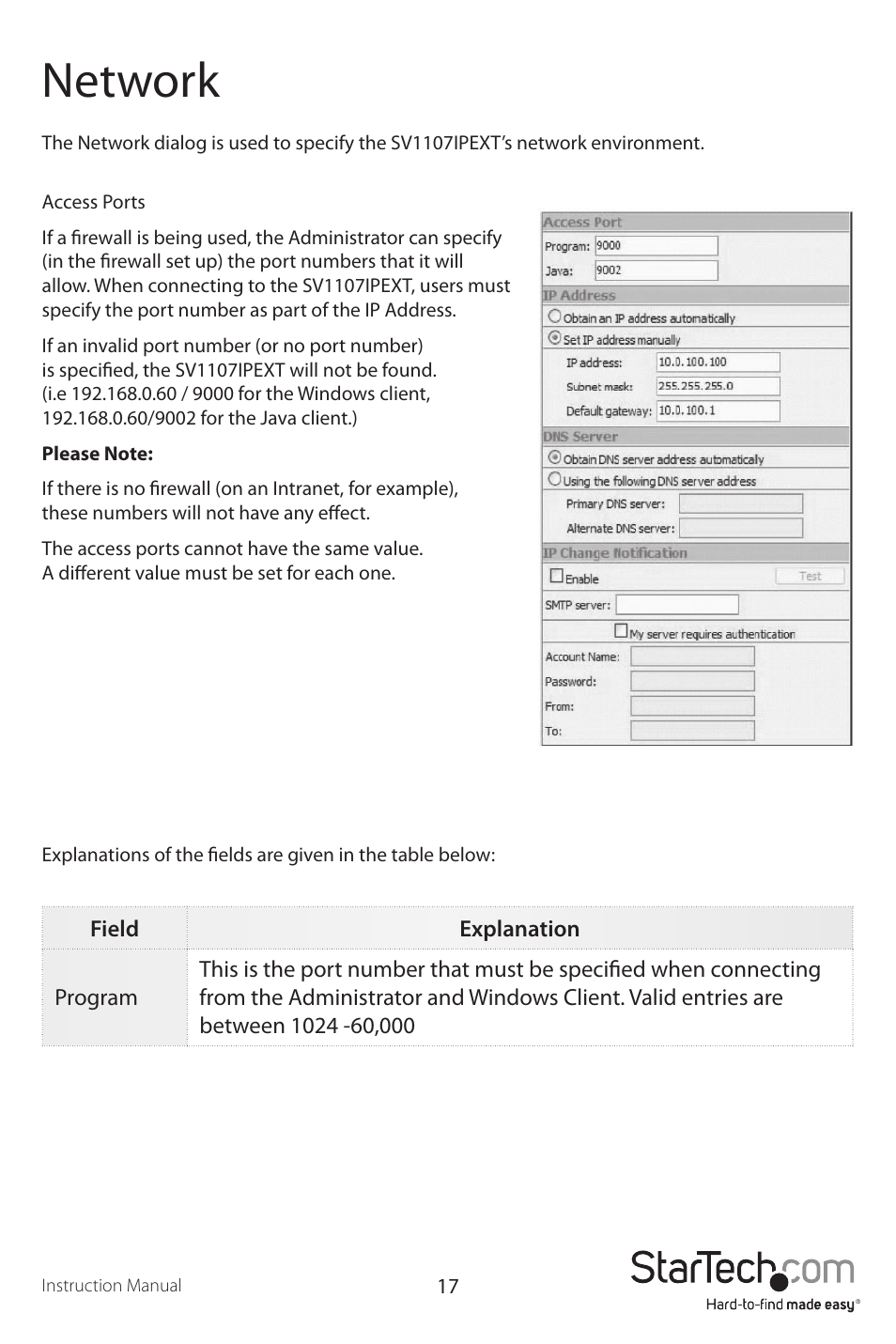 Network | StarTech.com SV1107IPEXT User Manual | Page 21 / 51