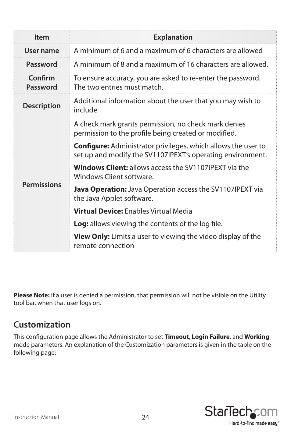 Customization | StarTech.com SV1107IPEXT User Manual | Page 28 / 51