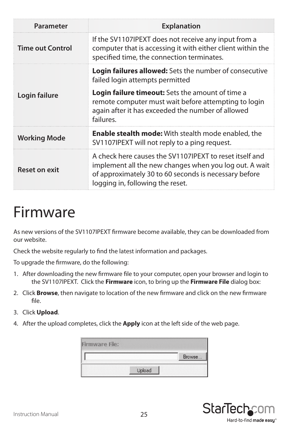 Firmware | StarTech.com SV1107IPEXT User Manual | Page 29 / 51
