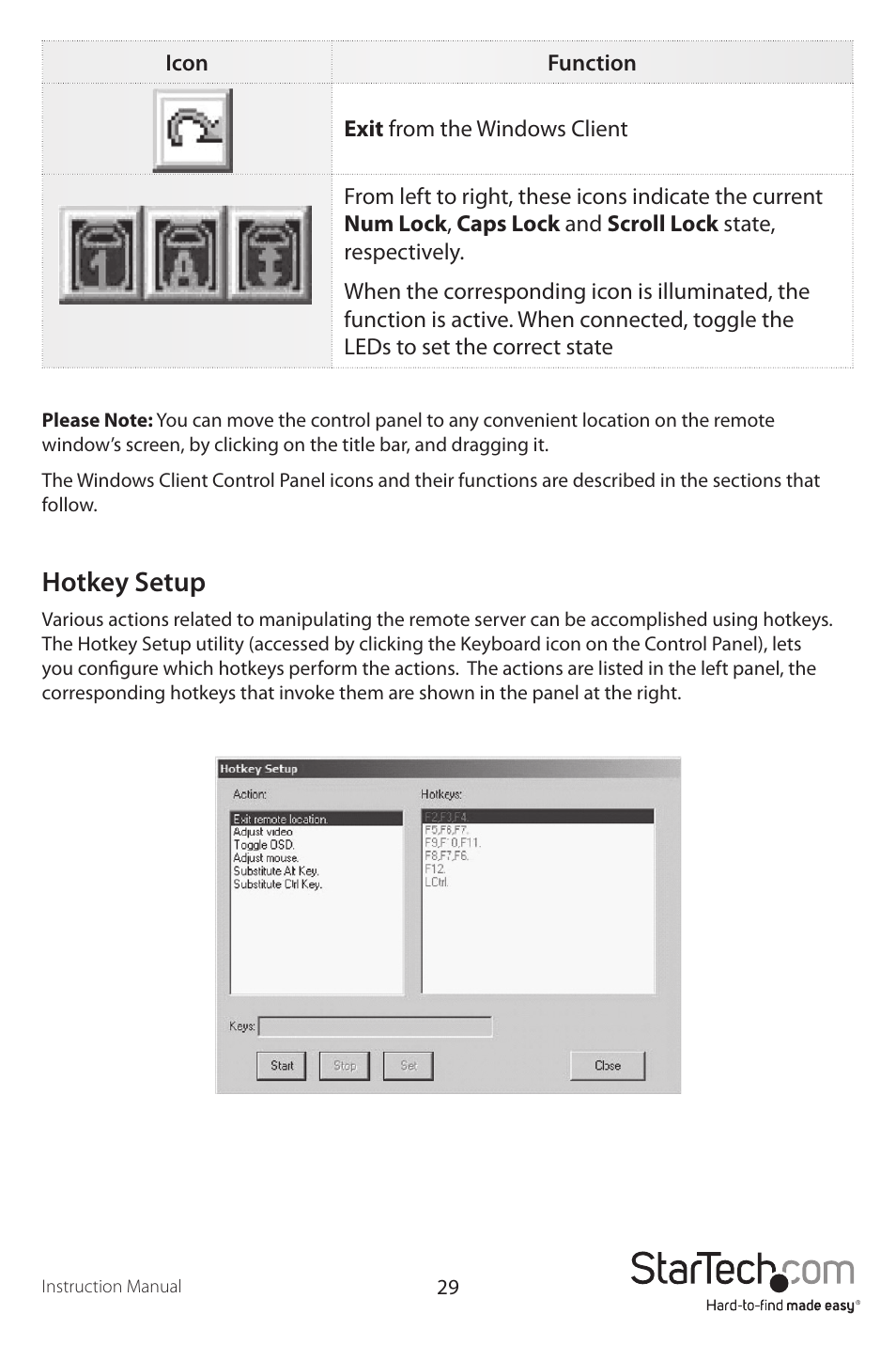Hotkey setup | StarTech.com SV1107IPEXT User Manual | Page 33 / 51