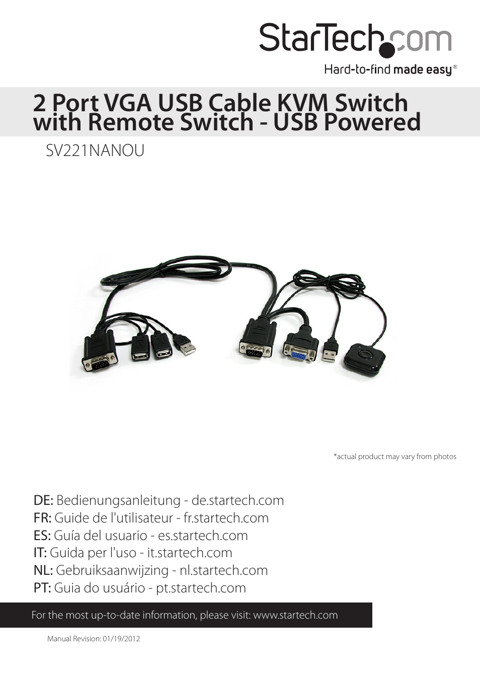 StarTech.com SV221NANOU User Manual | 9 pages