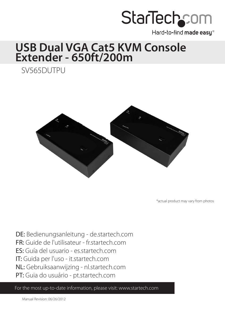 StarTech.com SV565DUTPU User Manual | 23 pages