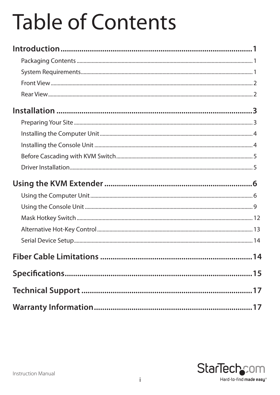 StarTech.com SV565FXDUSA User Manual | Page 3 / 21