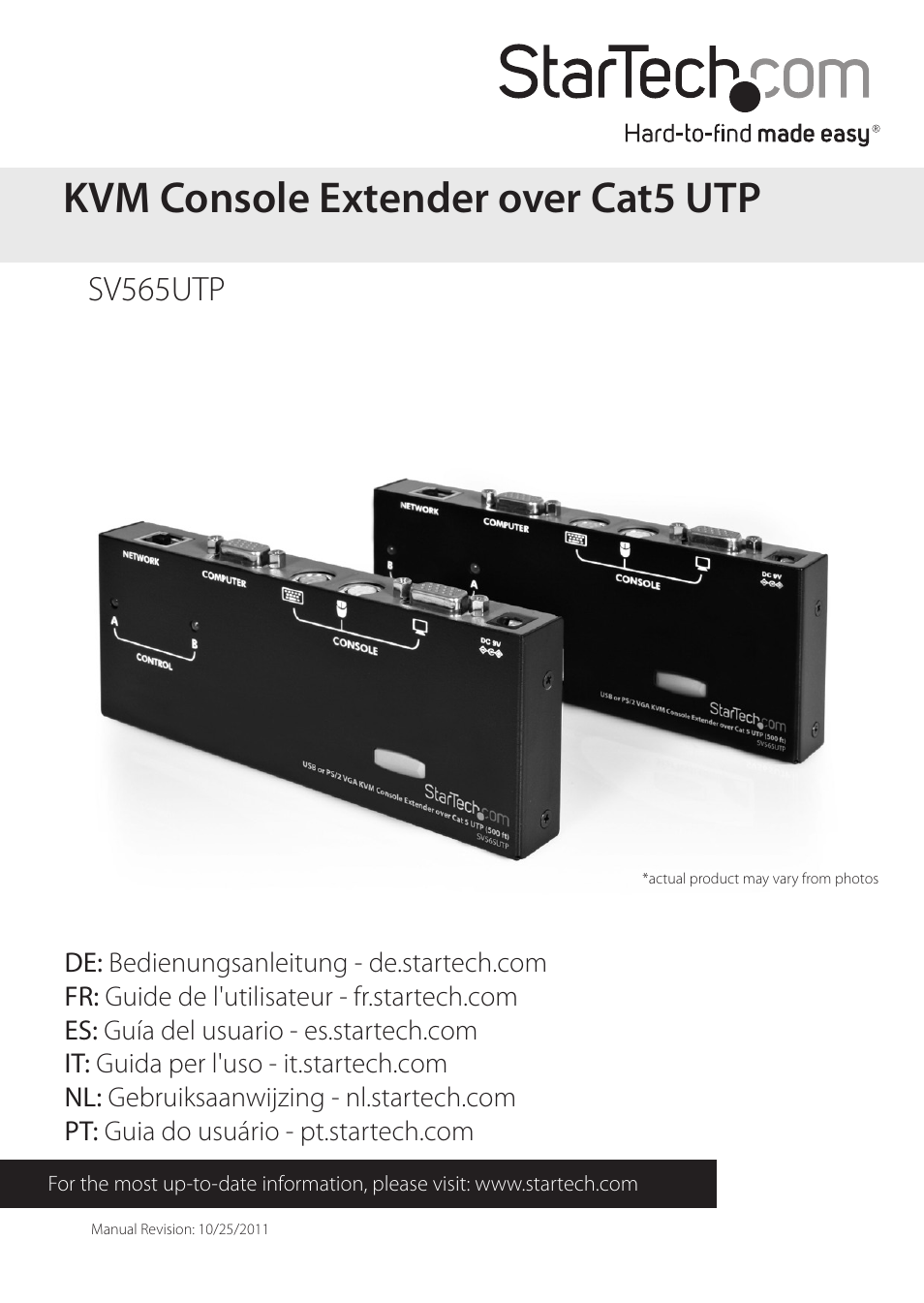 StarTech.com SV565UTP User Manual | 18 pages