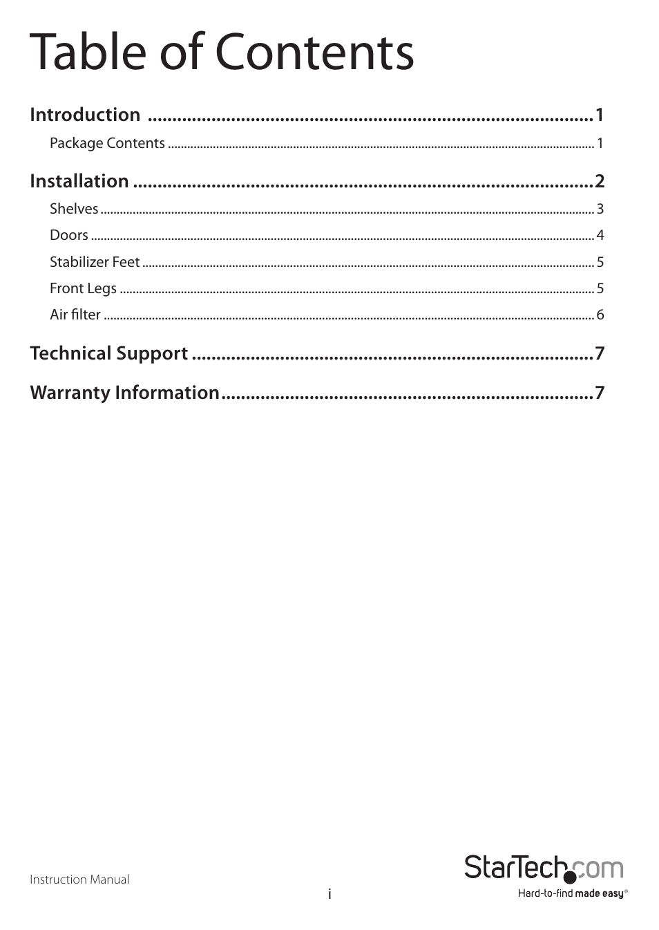 StarTech.com 2636CABINET User Manual | Page 3 / 11