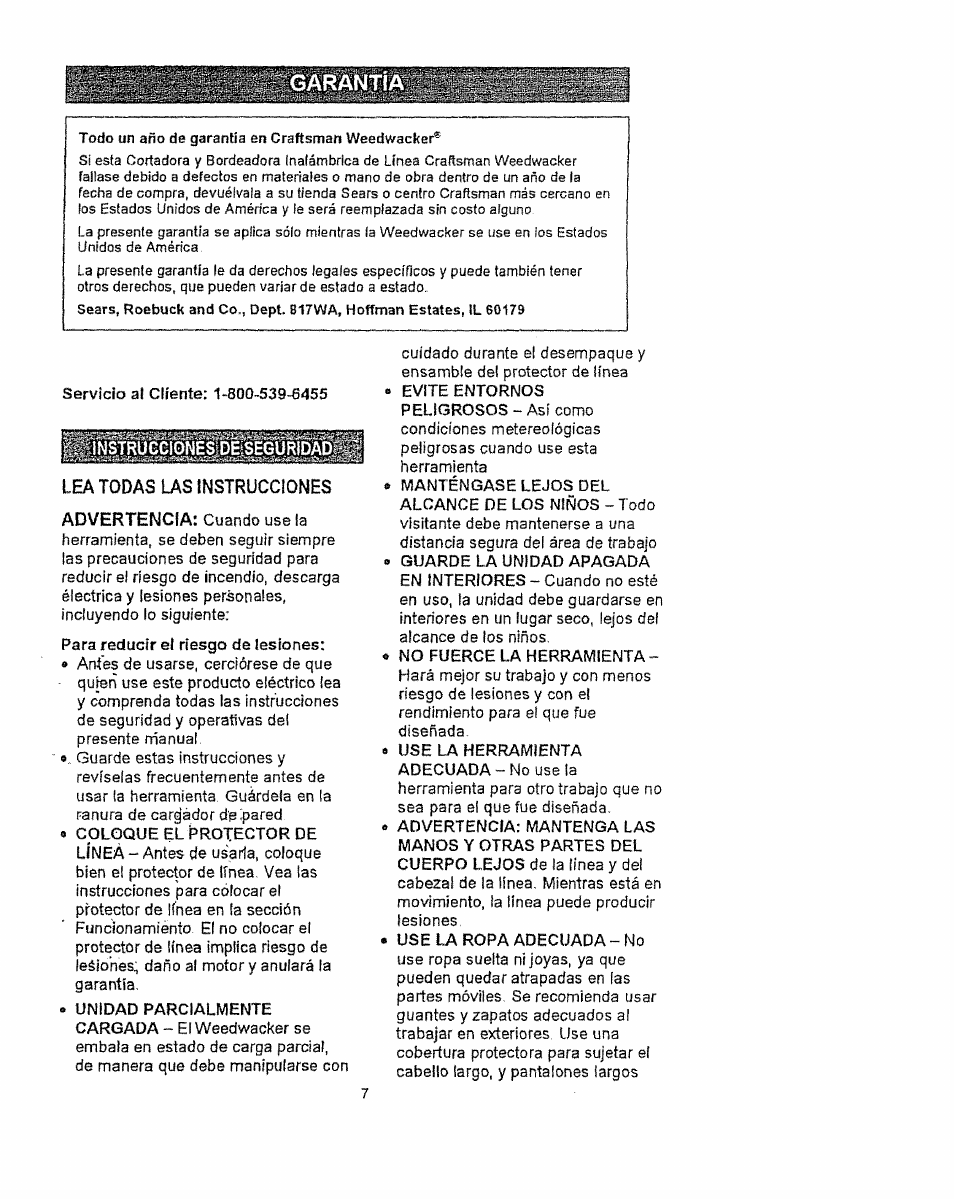 Craftsman 240.74805 User Manual | Page 7 / 12