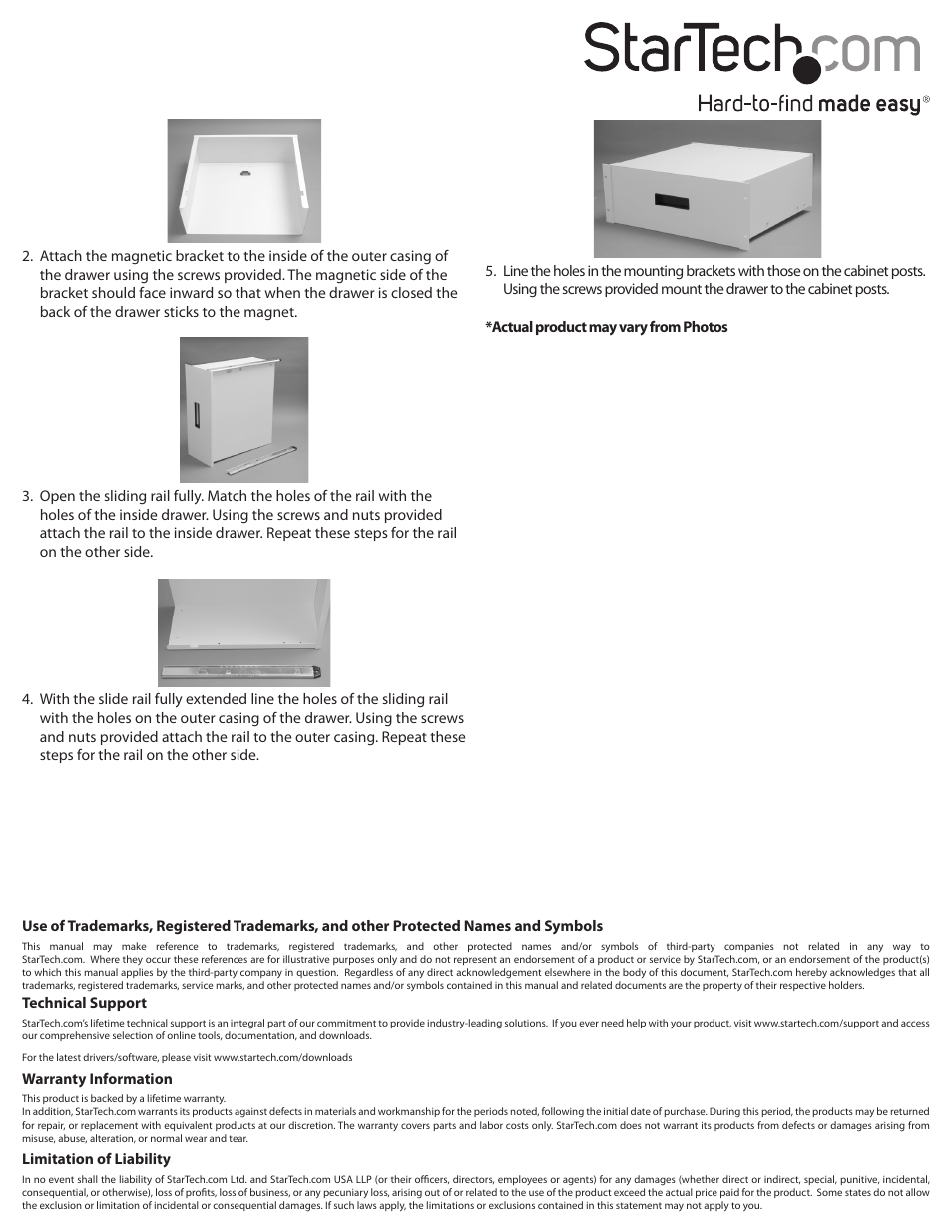 StarTech.com CABSHELF User Manual | Page 2 / 2