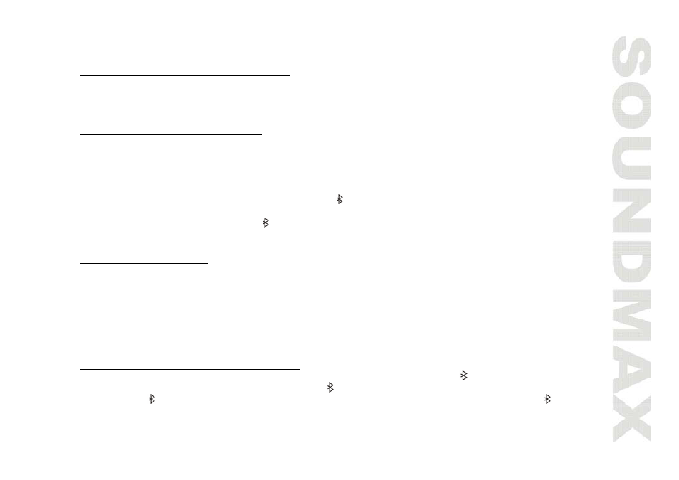 Bluetooth operations | SoundMax SM-CMD3003 User Manual | Page 25 / 68