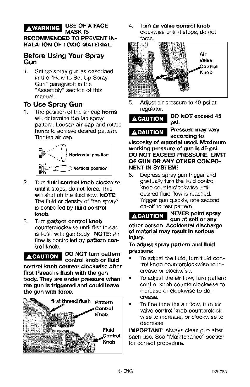 Before using your spray gun | Craftsman 919.155190 User Manual | Page 9 / 31