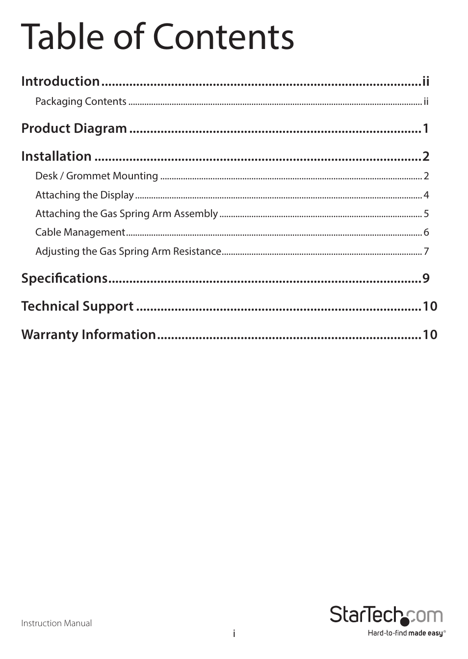 StarTech.com ARMPIVOTE User Manual | Page 3 / 15